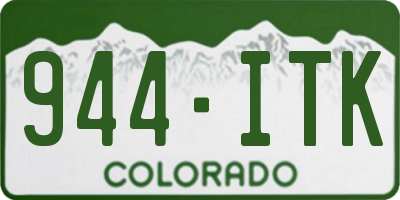 CO license plate 944ITK