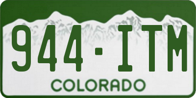 CO license plate 944ITM