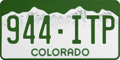 CO license plate 944ITP