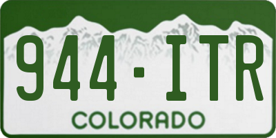 CO license plate 944ITR