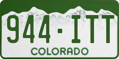 CO license plate 944ITT