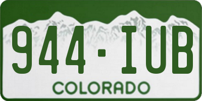 CO license plate 944IUB