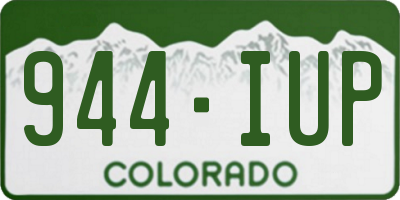 CO license plate 944IUP