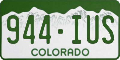 CO license plate 944IUS