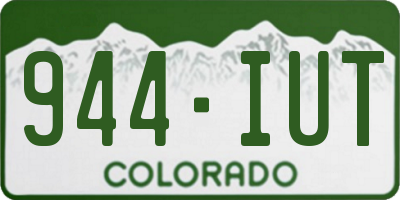 CO license plate 944IUT