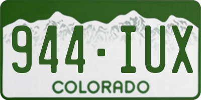 CO license plate 944IUX