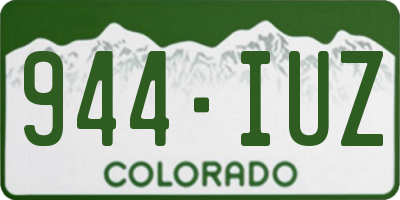 CO license plate 944IUZ