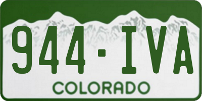 CO license plate 944IVA