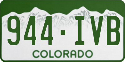 CO license plate 944IVB