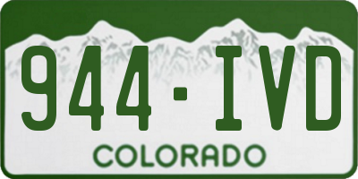 CO license plate 944IVD