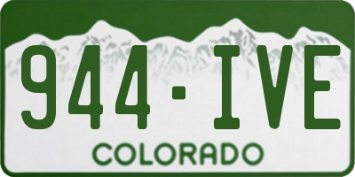 CO license plate 944IVE