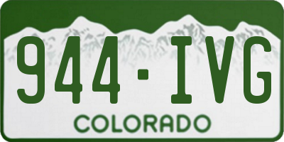 CO license plate 944IVG
