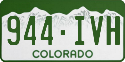 CO license plate 944IVH