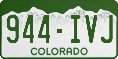CO license plate 944IVJ