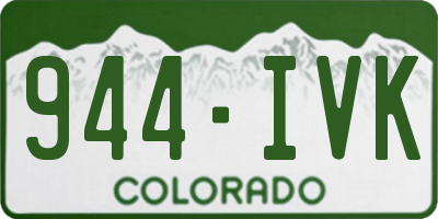 CO license plate 944IVK