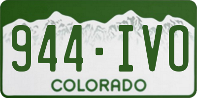 CO license plate 944IVO