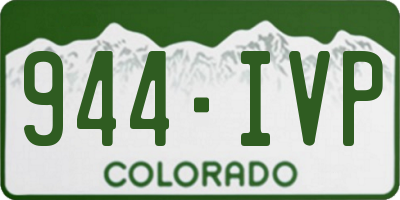 CO license plate 944IVP