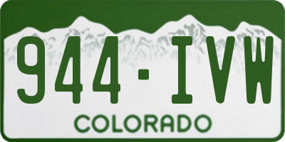 CO license plate 944IVW