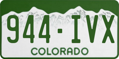 CO license plate 944IVX
