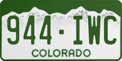 CO license plate 944IWC