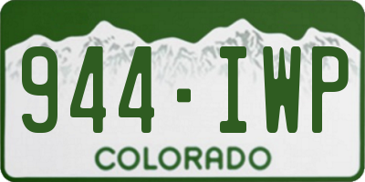 CO license plate 944IWP