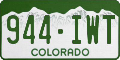 CO license plate 944IWT