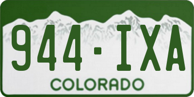 CO license plate 944IXA