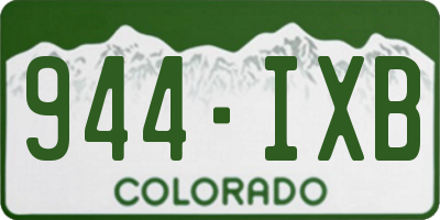 CO license plate 944IXB