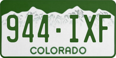CO license plate 944IXF