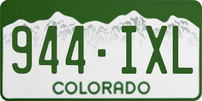 CO license plate 944IXL