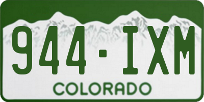 CO license plate 944IXM