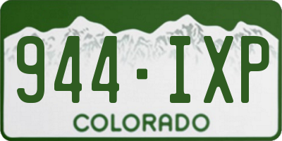 CO license plate 944IXP