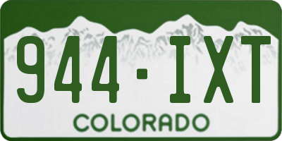 CO license plate 944IXT