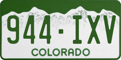 CO license plate 944IXV