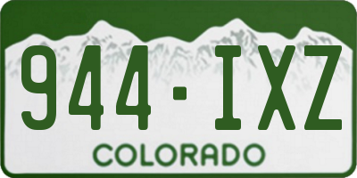 CO license plate 944IXZ