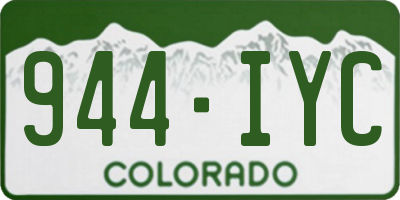 CO license plate 944IYC