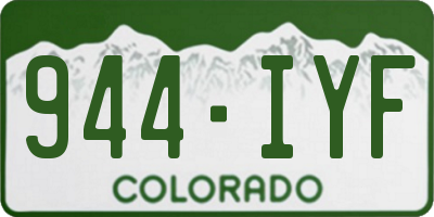 CO license plate 944IYF