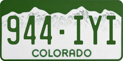 CO license plate 944IYI