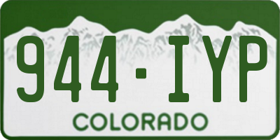 CO license plate 944IYP