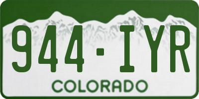 CO license plate 944IYR