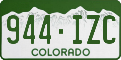 CO license plate 944IZC