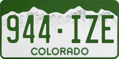 CO license plate 944IZE