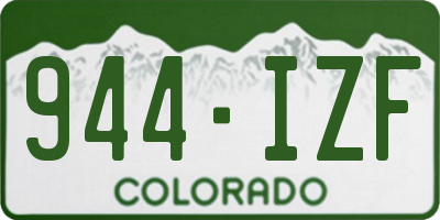 CO license plate 944IZF