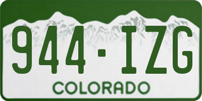 CO license plate 944IZG