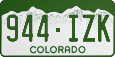 CO license plate 944IZK