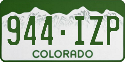 CO license plate 944IZP