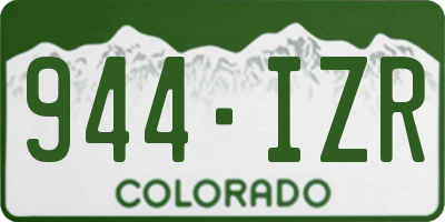 CO license plate 944IZR