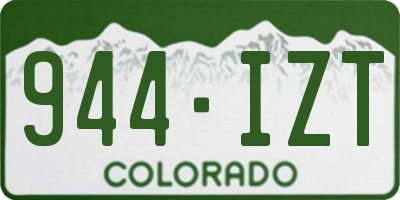 CO license plate 944IZT