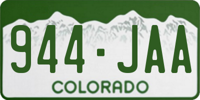 CO license plate 944JAA