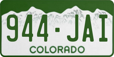 CO license plate 944JAI